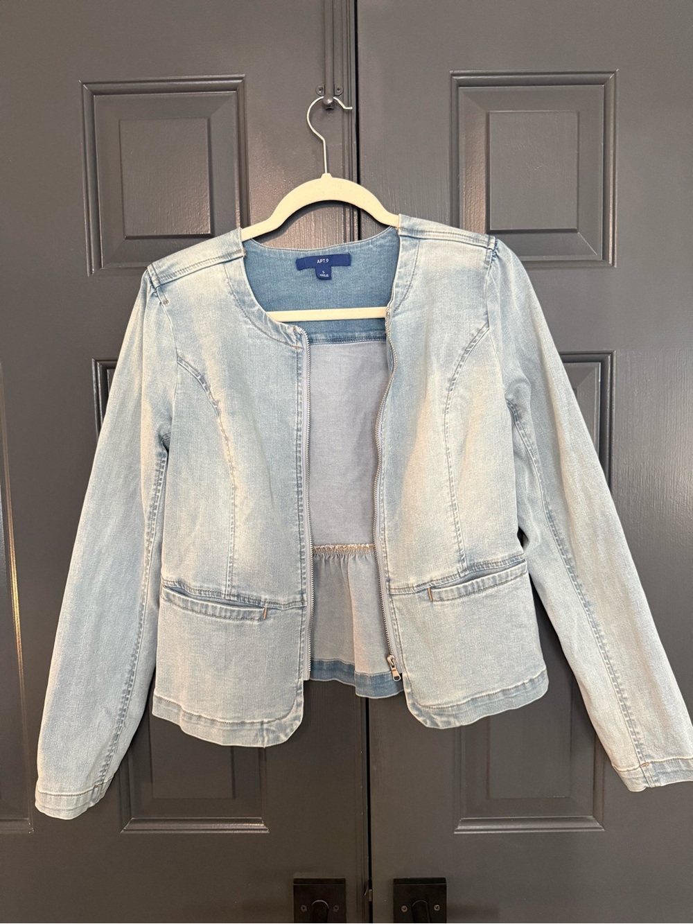 Apt 9 Light Wash Denim Jacket